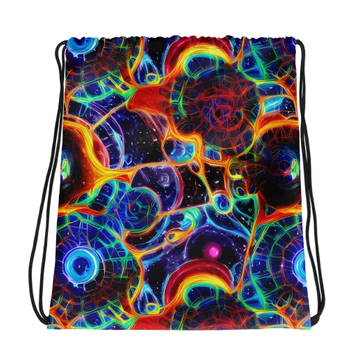 Radiant Cosmos on a Drawstring Bag
