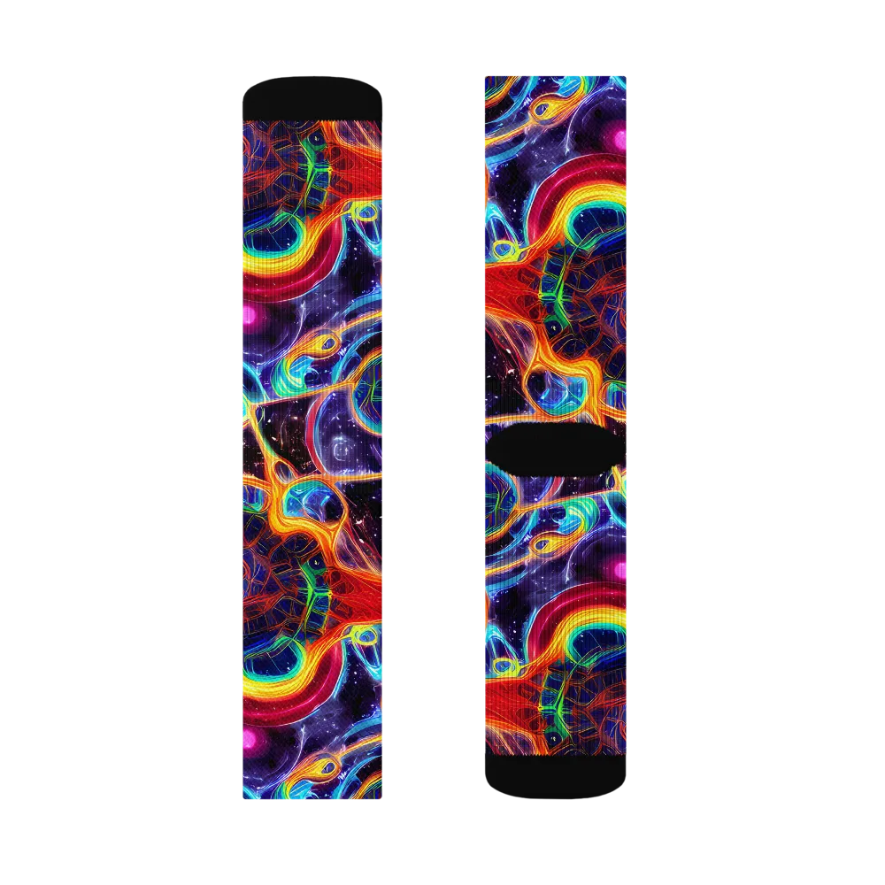Radiant Cosmos on Socks — Left Sock