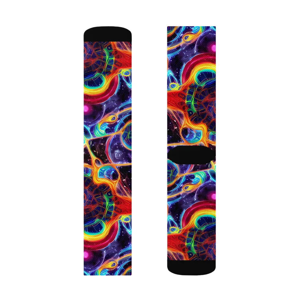 Radiant Cosmos on Socks — Right Sock