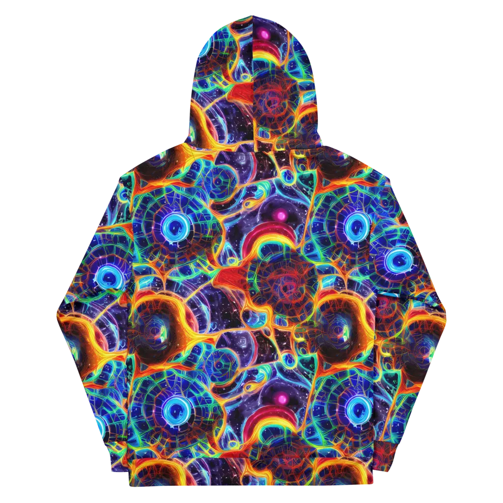 Radiant Cosmos on Cotton Hoodie — Back