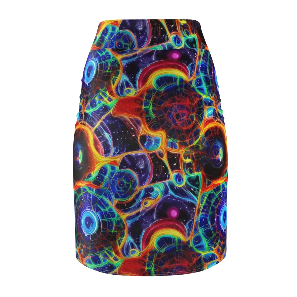 Radiant Cosmos on Pencil Skirt — Back