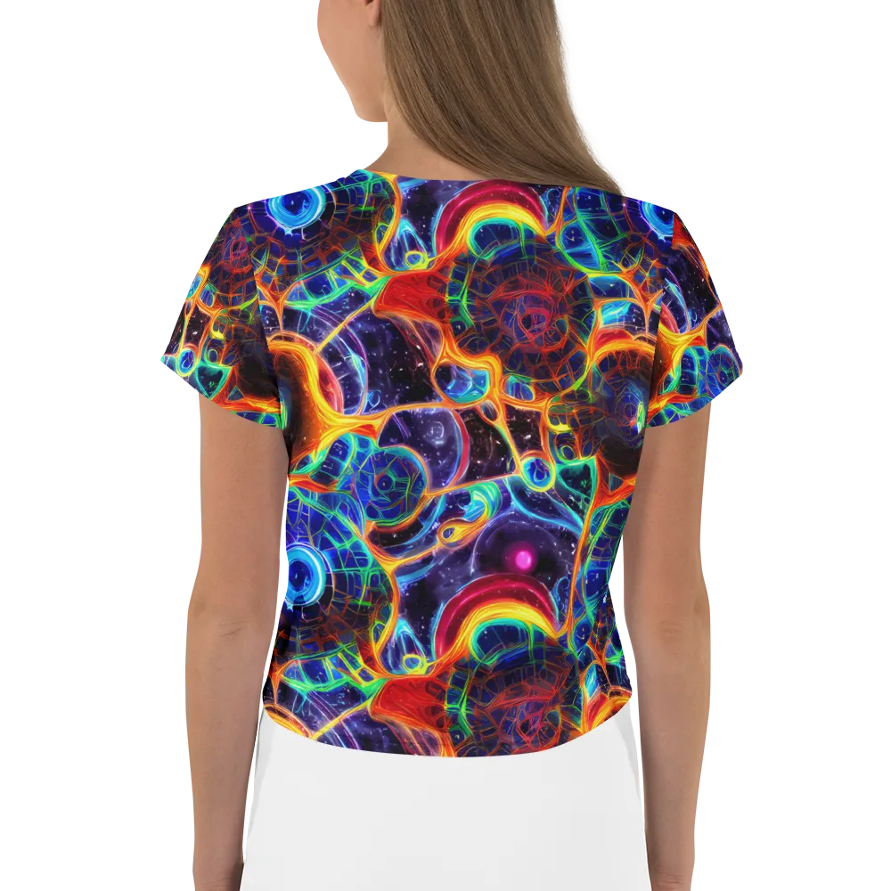 Radiant Cosmos on Crop Tee — Back