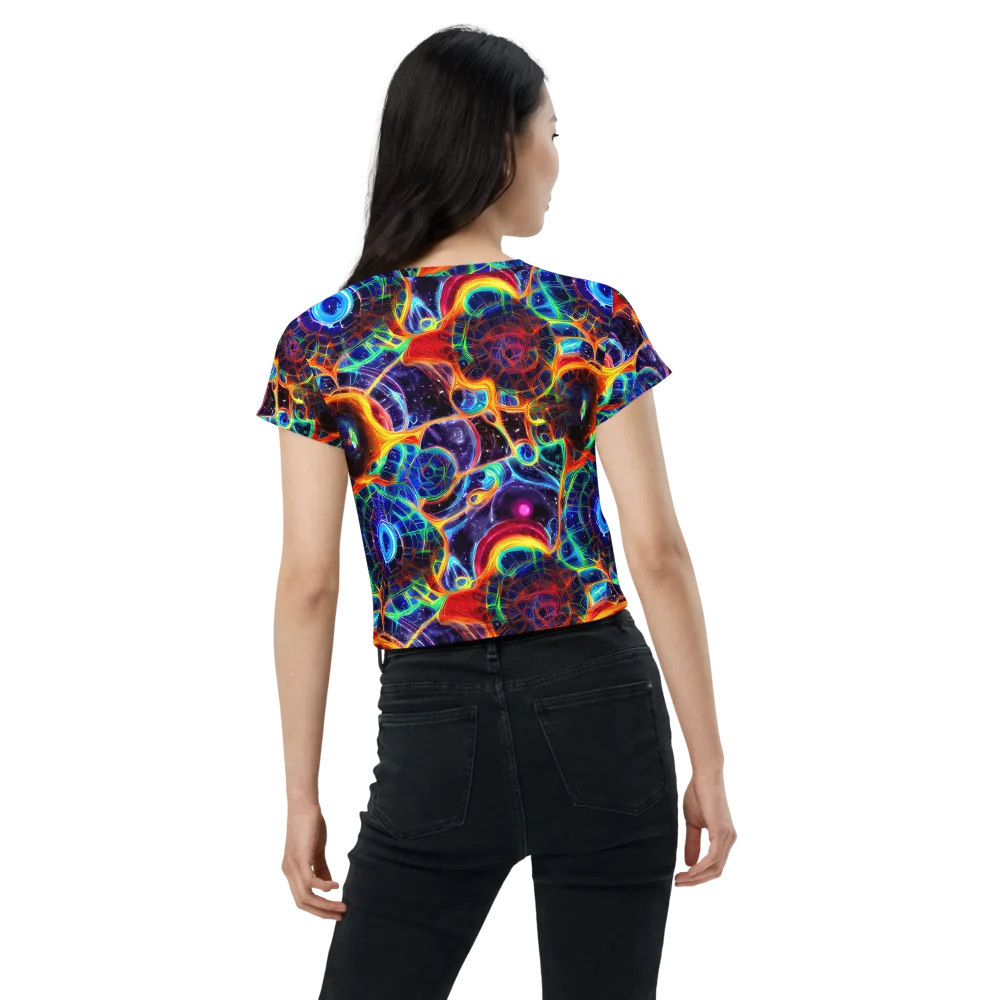 Radiant Cosmos on Crop Tee — Back