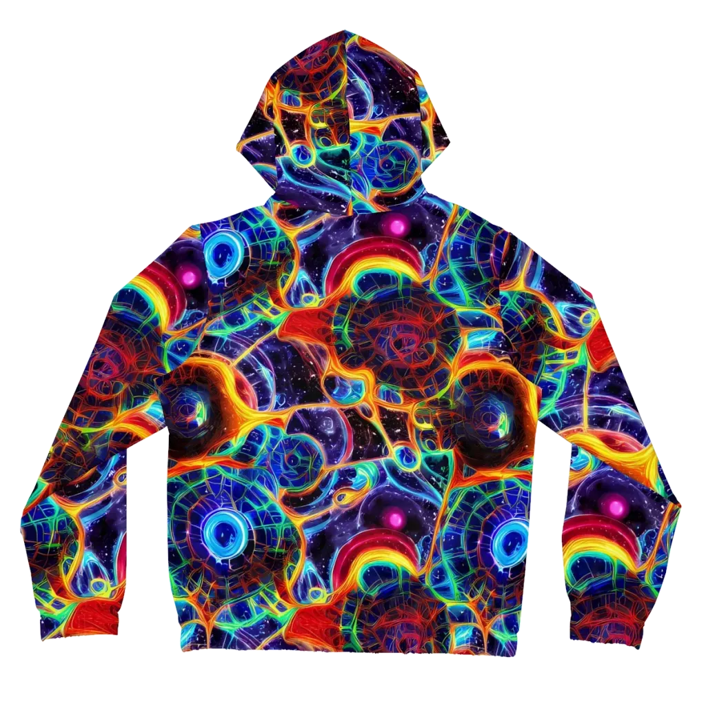 Radiant Cosmos on Women's Full-Zip Hoodie — Back