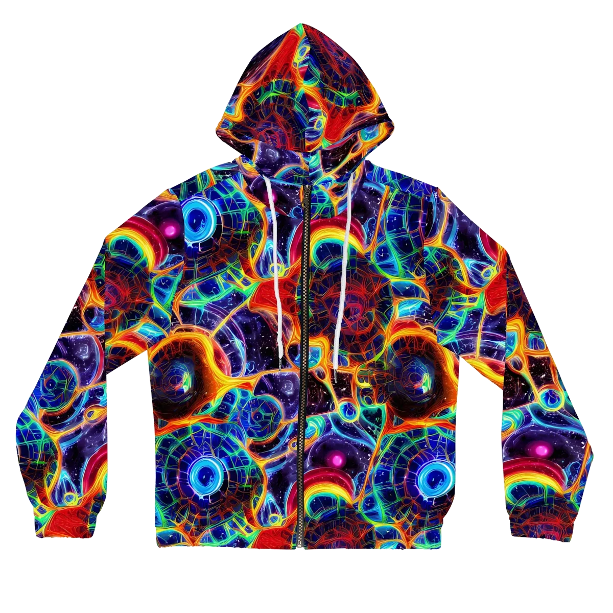 Radiant Cosmos on Women's Full-Zip Hoodie — Front