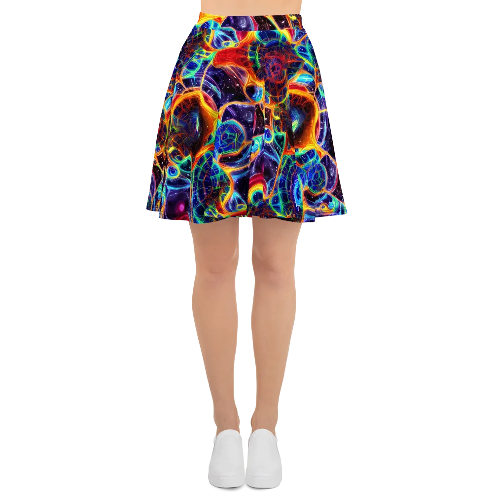 Radiant Cosmos on Skater Skirt — Front