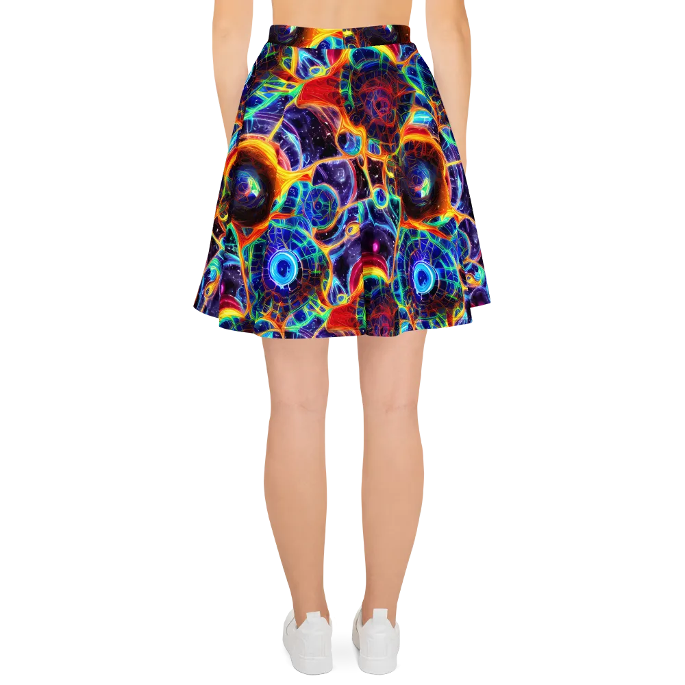 Radiant Cosmos on Skater Skirt — Back