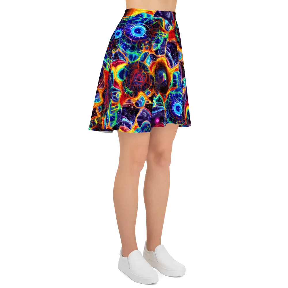 Radiant Cosmos on Skater Skirt — Right