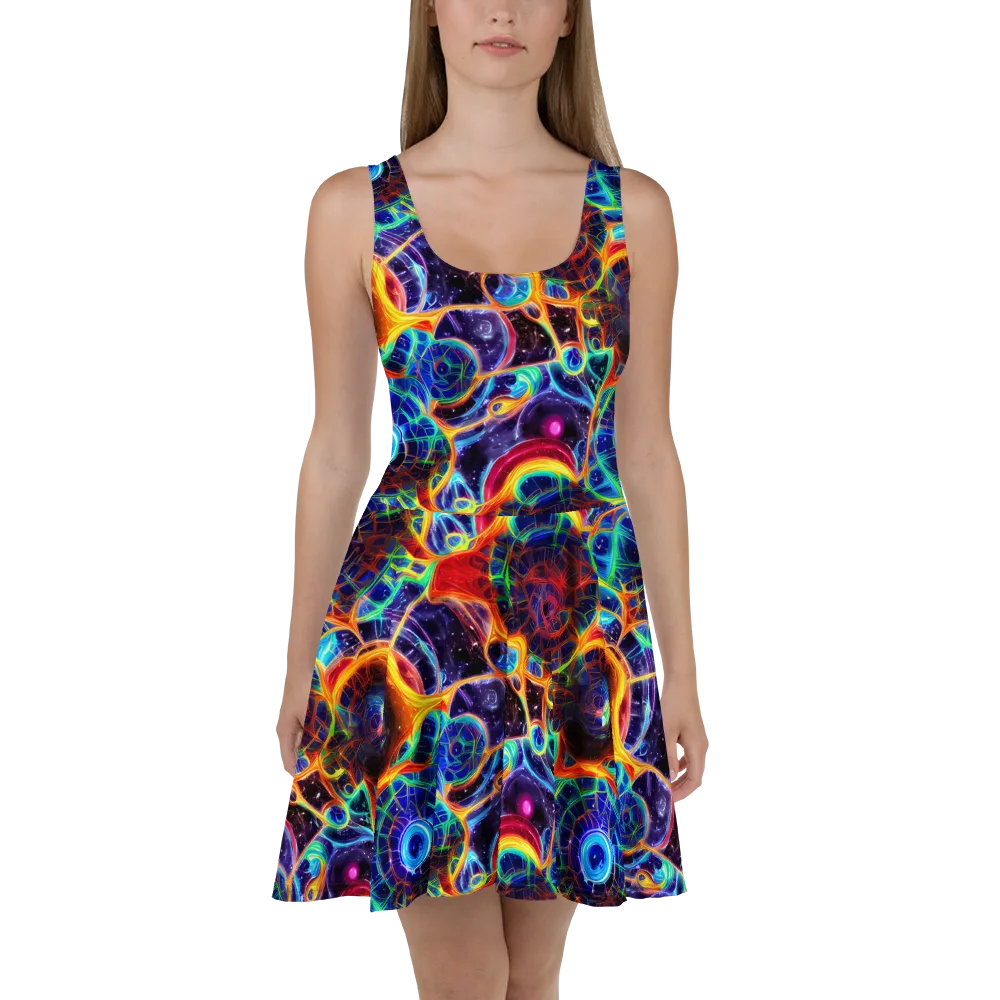 Radiant Cosmos on Skater Dress — Front