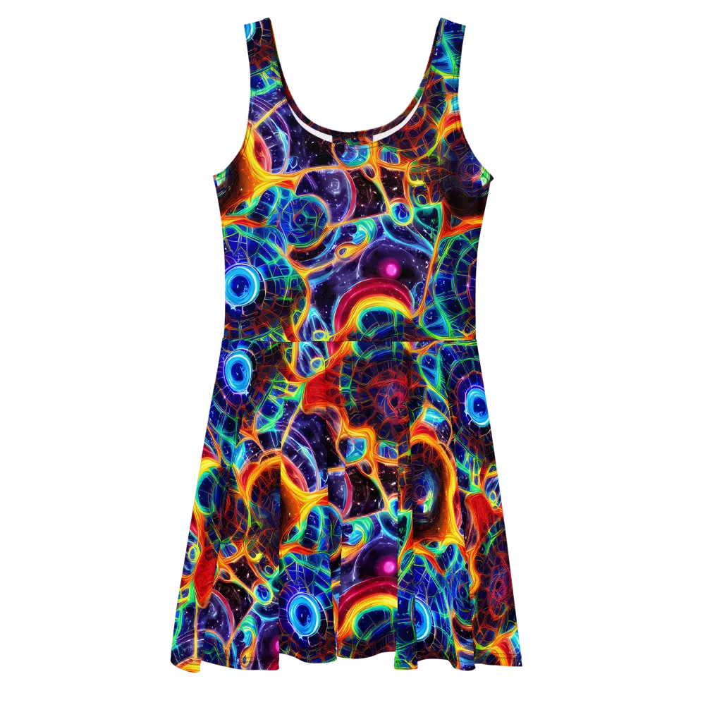 Radiant Cosmos on Skater Dress — Front