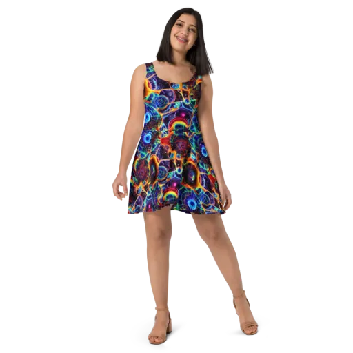Radiant Cosmos on a Skater Dress