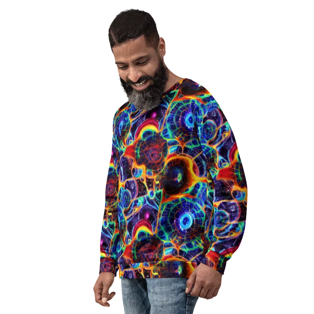 Radiant Cosmos on Sweatshirt — Left Front
