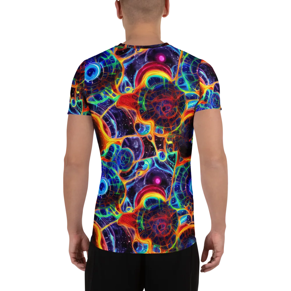 Radiant Cosmos on Men's Athletic T-Shirt — Back