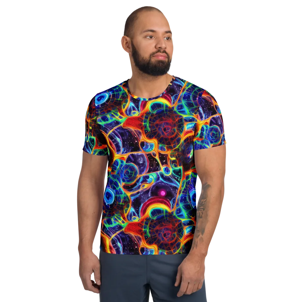 Radiant Cosmos on Men's Athletic T-Shirt — Front