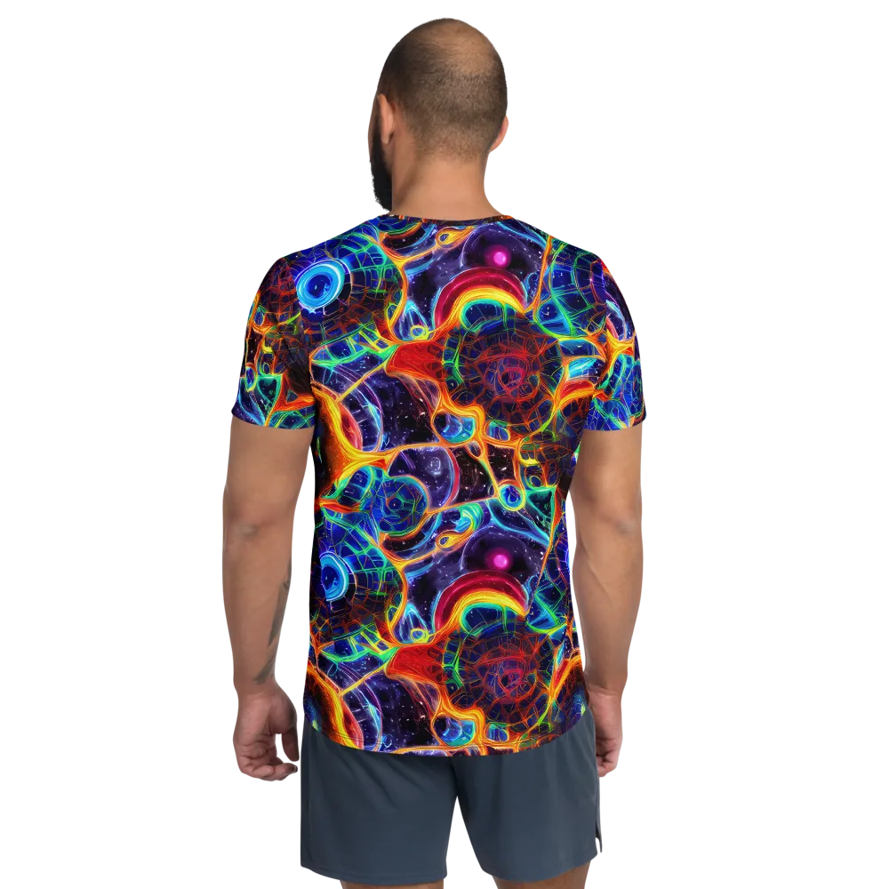 Radiant Cosmos on Men's Athletic T-Shirt — Back