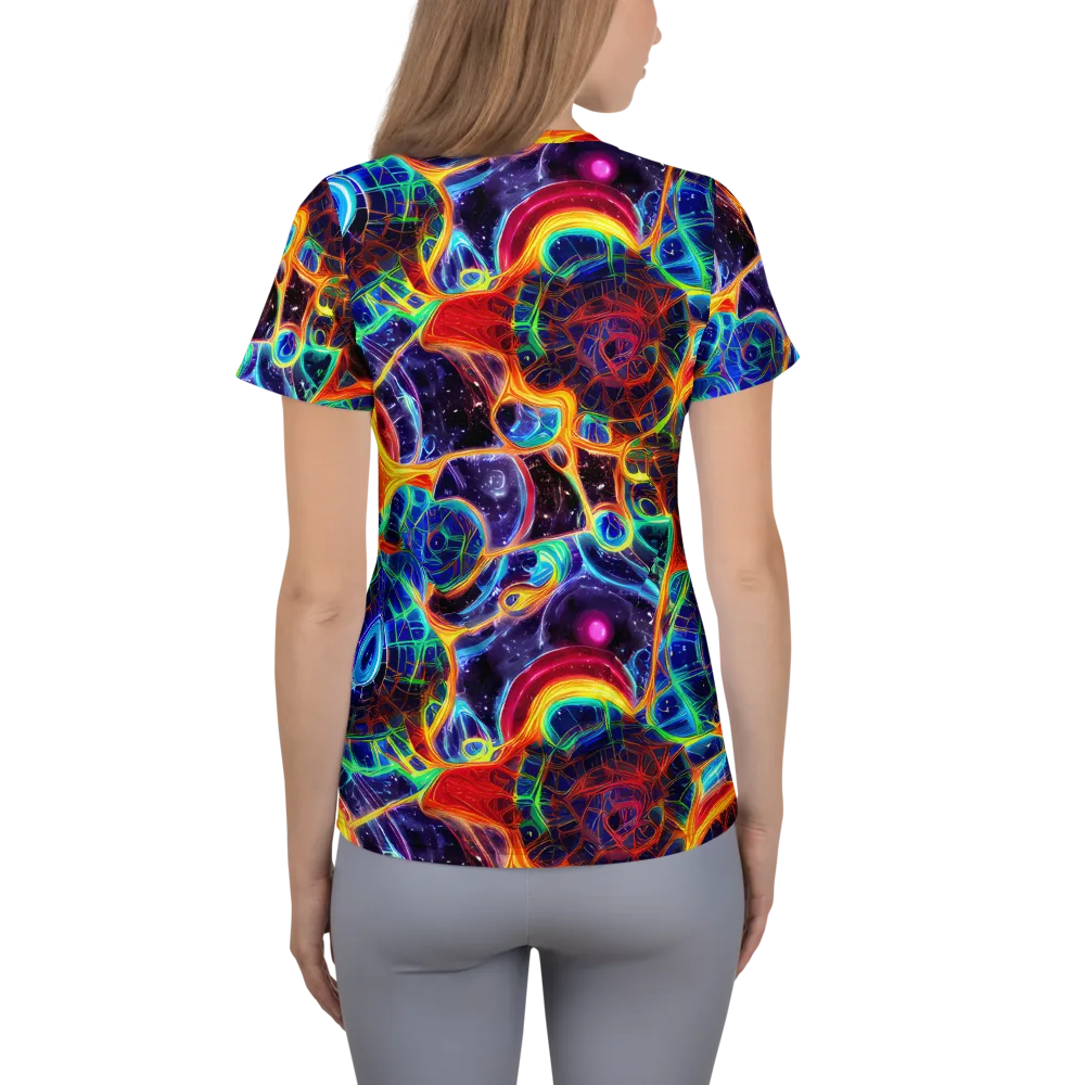 Radiant Cosmos on Women's Athletic T-Shirt — Back