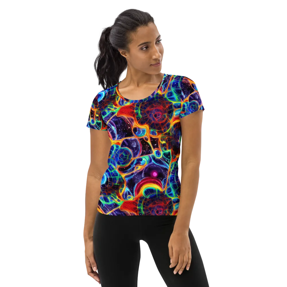 Radiant Cosmos on Women's Athletic T-Shirt — Front