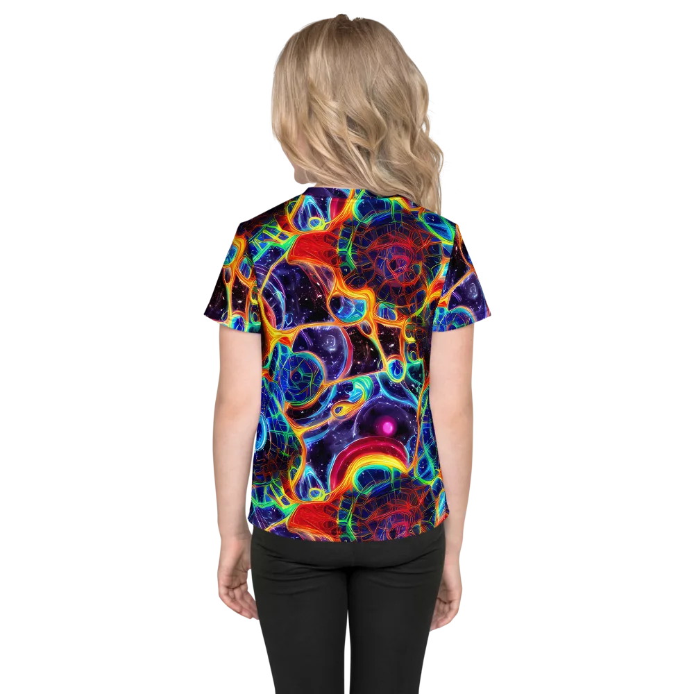 Radiant Cosmos on Kids Crew Neck T-Shirt — Back