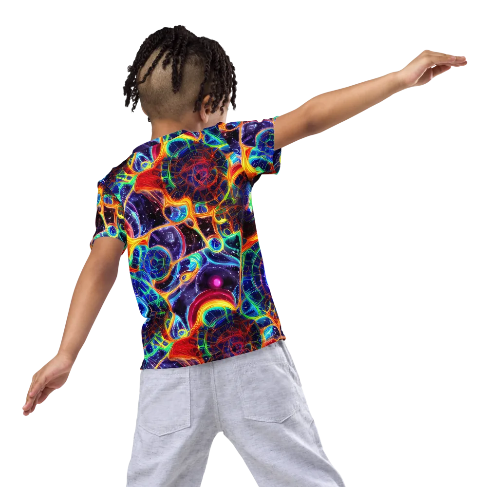 Radiant Cosmos on Kids Crew Neck T-Shirt — Back