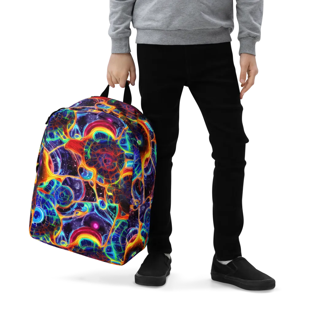 Radiant Cosmos on Minimalist Backpack — Zoomed-in