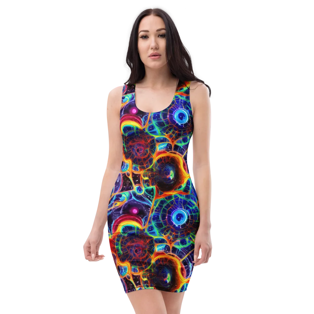 Radiant Cosmos on Bodycon Dress — Front