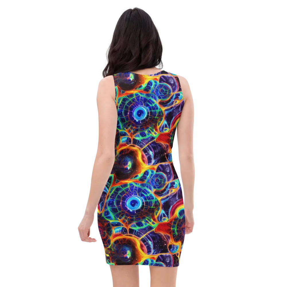 Radiant Cosmos on Bodycon Dress — Back