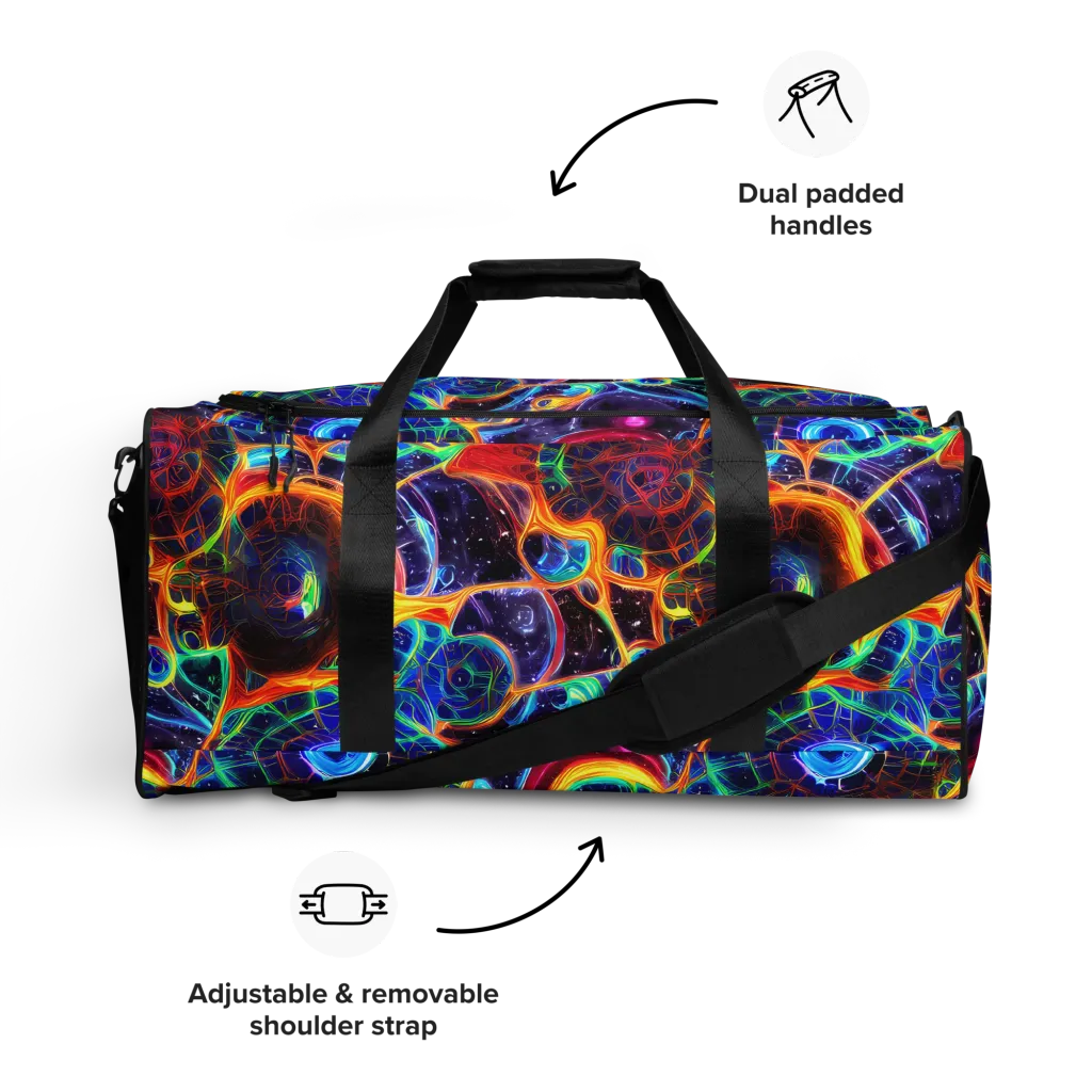Radiant Cosmos on Duffle Bag — Front