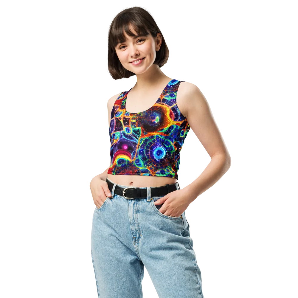 Radiant Cosmos on Crop Top — Front