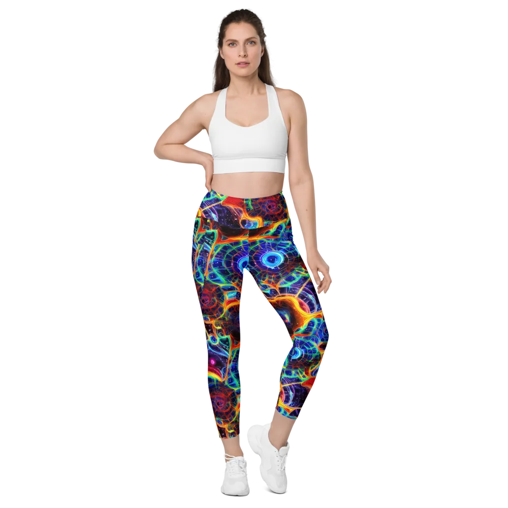 Radiant Cosmos on Leggings with Pockets — Front