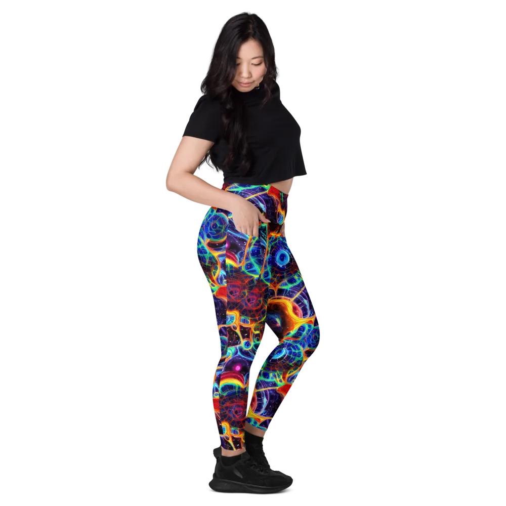 Radiant Cosmos on Leggings with Pockets — Right