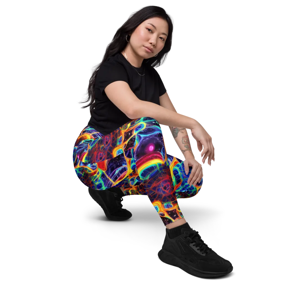 Radiant Cosmos on Leggings with Pockets — Right Front
