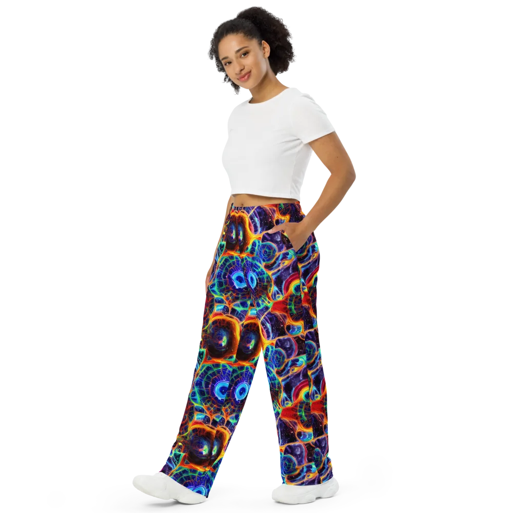 Radiant Cosmos on Wide-Leg Pants — Left Front