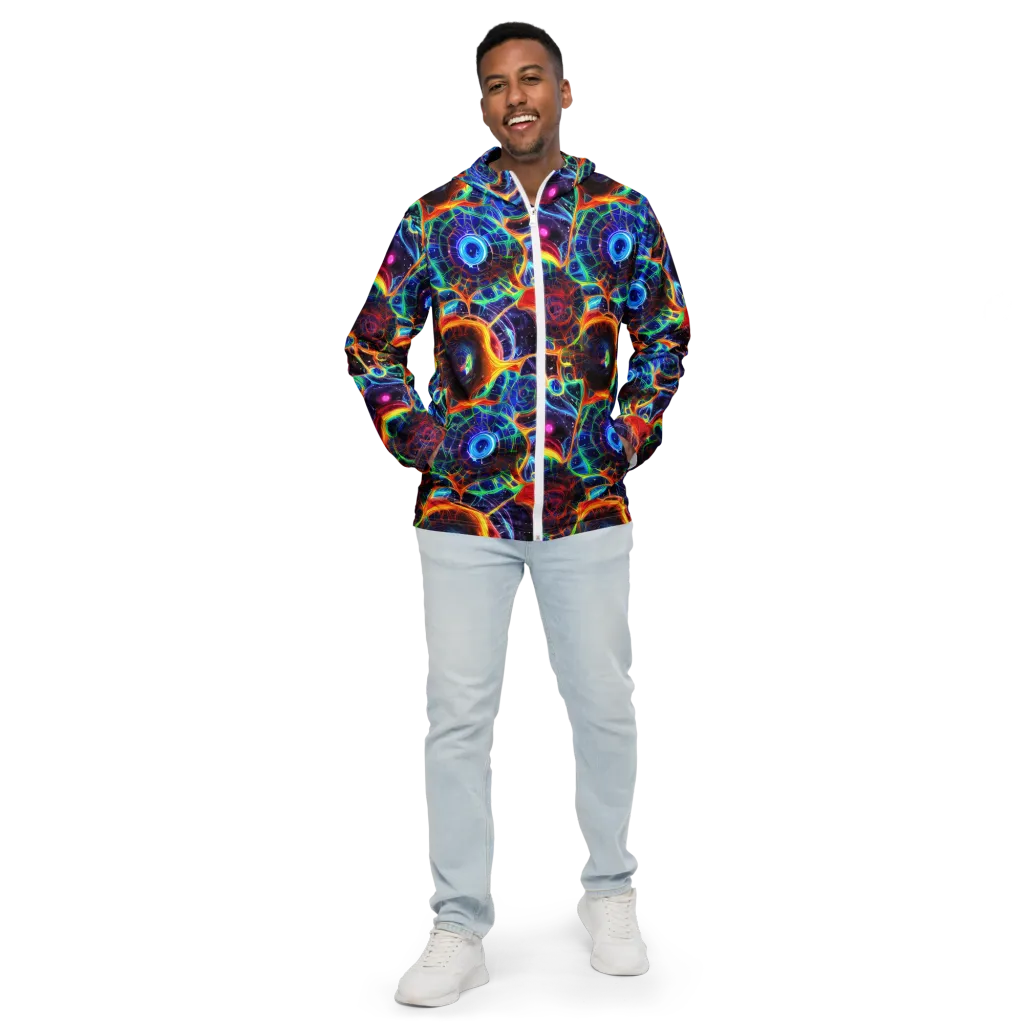 Radiant Cosmos on Men's Windbreaker — Front