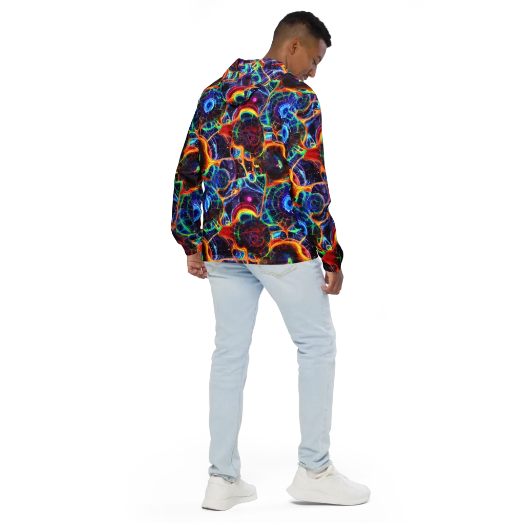 Radiant Cosmos on Men's Windbreaker — Back