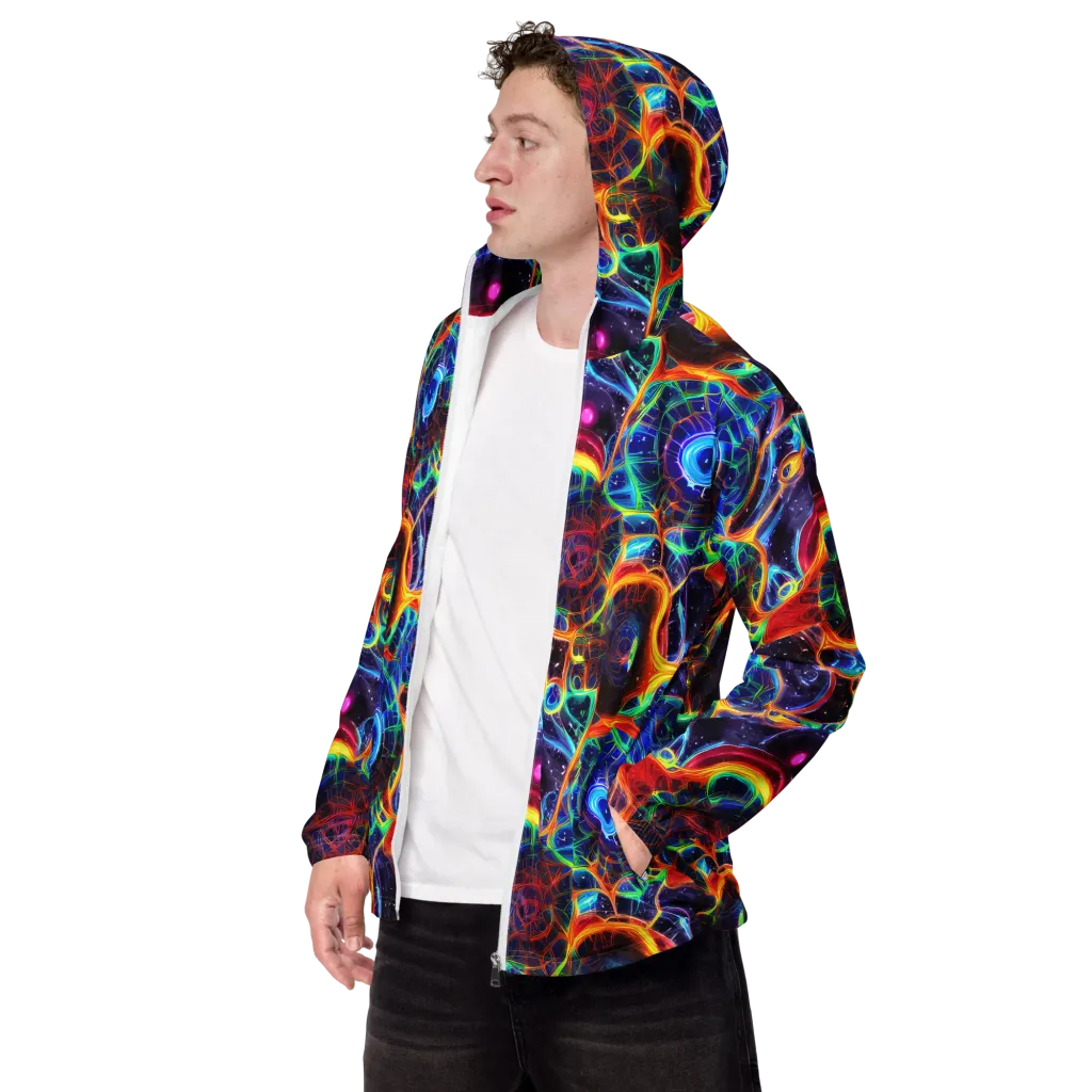 Radiant Cosmos on Men's Windbreaker — Left Front