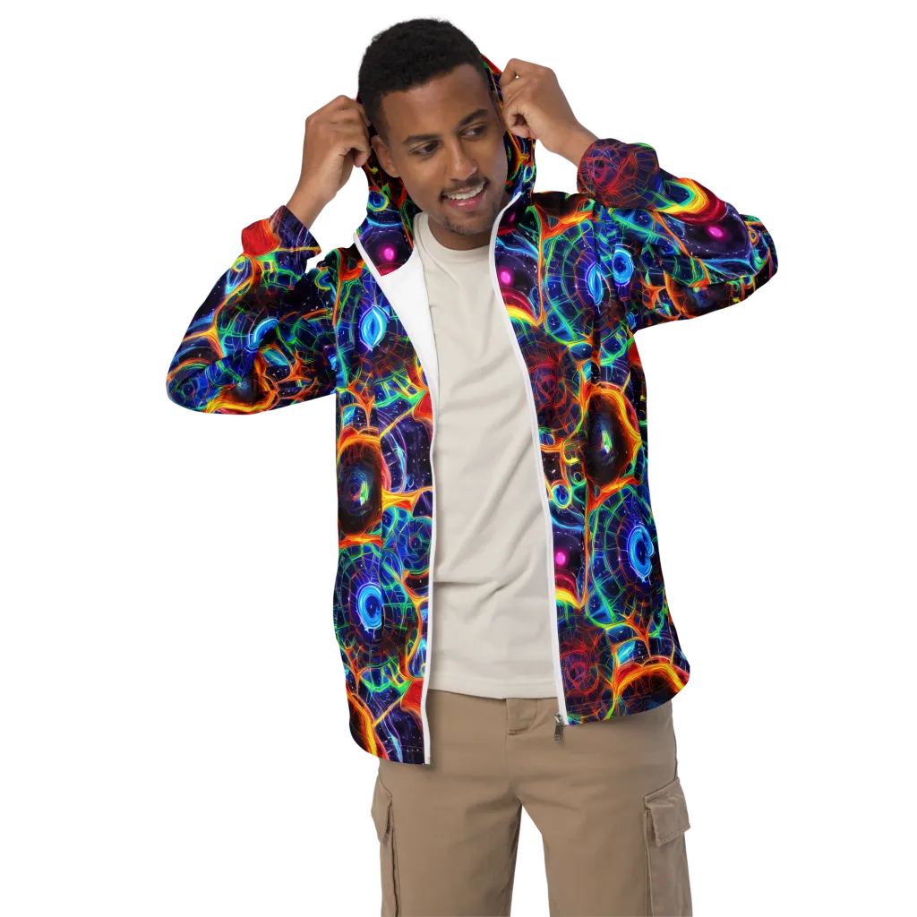 Radiant Cosmos on Men's Windbreaker — Front