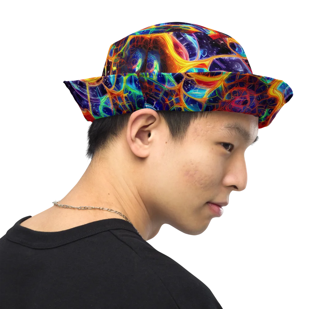 Radiant Cosmos on Reversible Bucket Hat — Right Outside