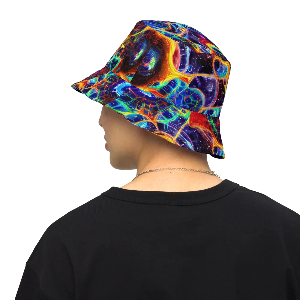 Radiant Cosmos on Reversible Bucket Hat — Back Inside
