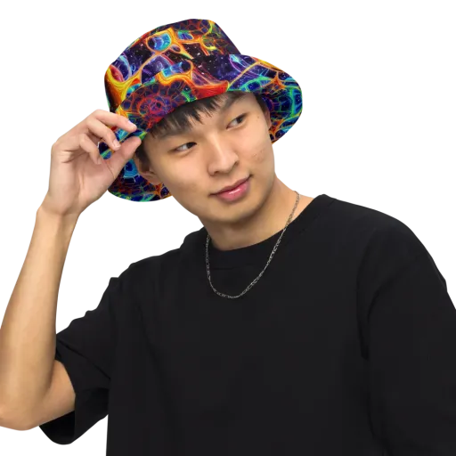 Radiant Cosmos on a Reversible Bucket Hat