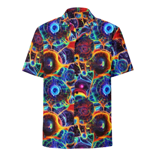 Radiant Cosmos on a Button Shirt