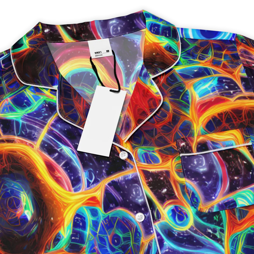 Radiant Cosmos on Women's Short Sleeve Pajama Top — Product details