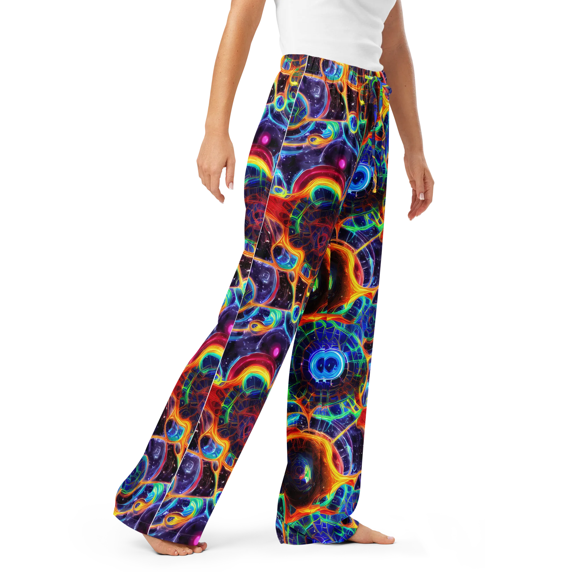 Radiant Cosmos on Women's Pajama Pants — Right Front