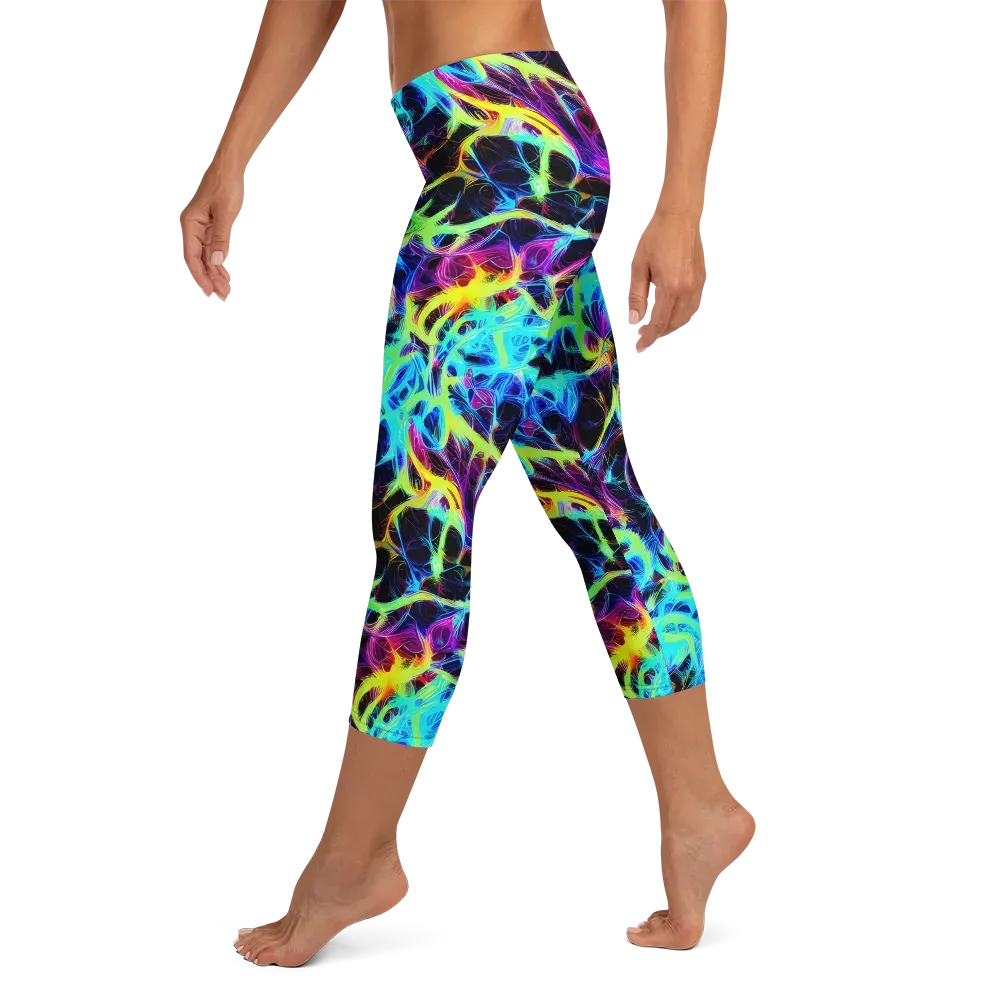Celestial Tangledown on Capri Leggings — Left