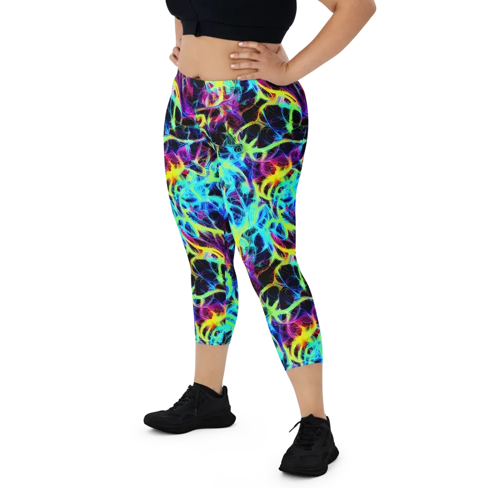 Celestial Tangledown on Capri Leggings — Front