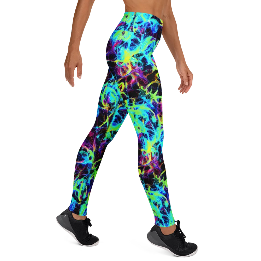 Celestial Tangledown on Yoga Leggings — Right
