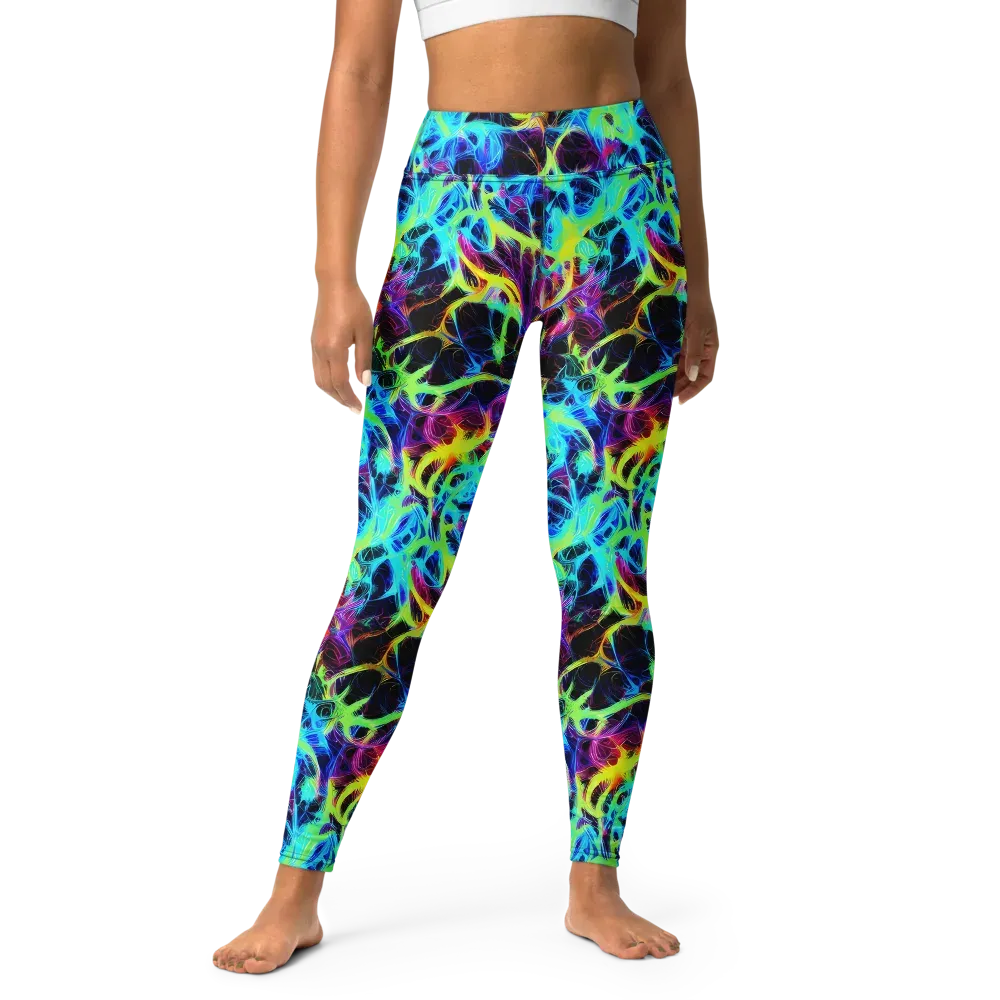 Celestial Tangledown on Yoga Leggings — Front