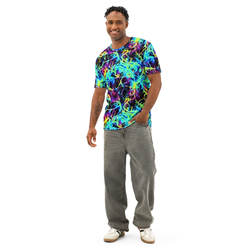 Celestial Tangledown on Men's Cotton Crew Neck T-Shirt — Front