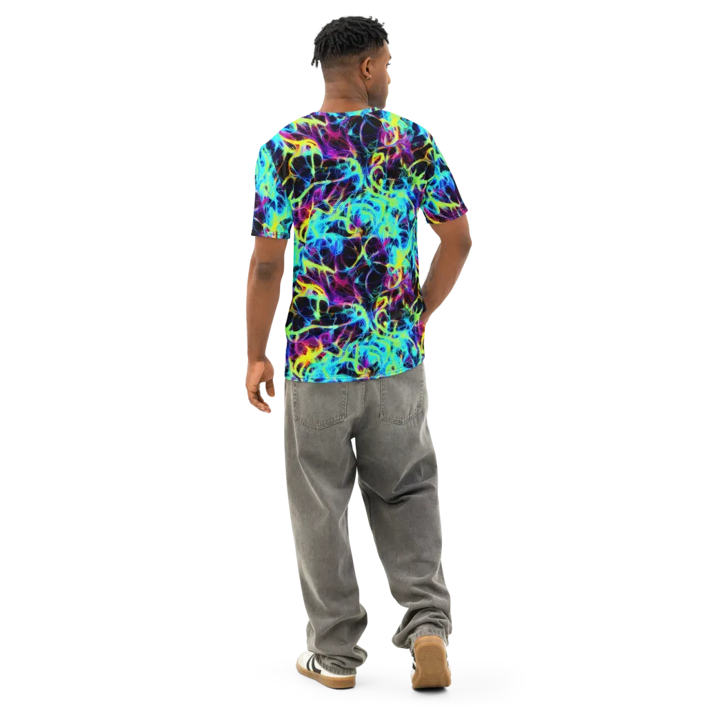 Celestial Tangledown on Men's Cotton Crew Neck T-Shirt — Back