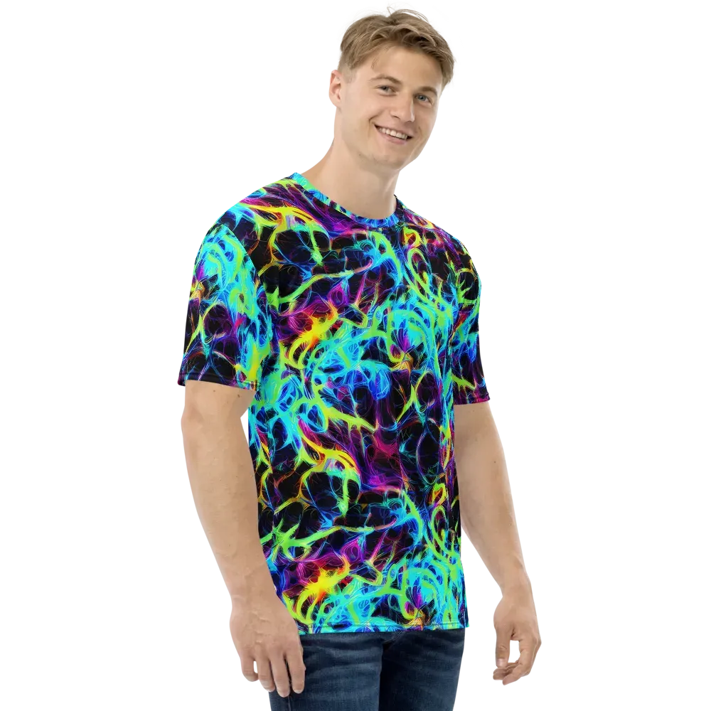 Celestial Tangledown on Men's Crew Neck T-Shirt — Right