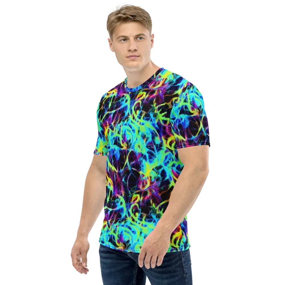 Celestial Tangledown on Men's Crew Neck T-Shirt — Left